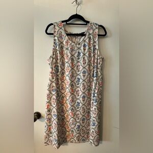 Ann Taylor Factory Blue and Red Sleeveless Sundress